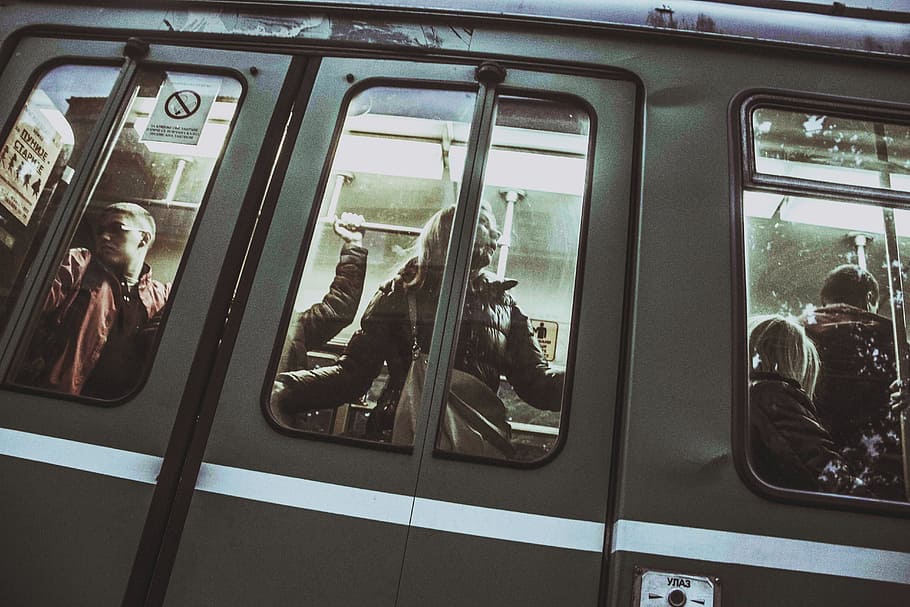 Bus, Waiting, Vehicle, Train, transportation, automobile, people HD wallpaper