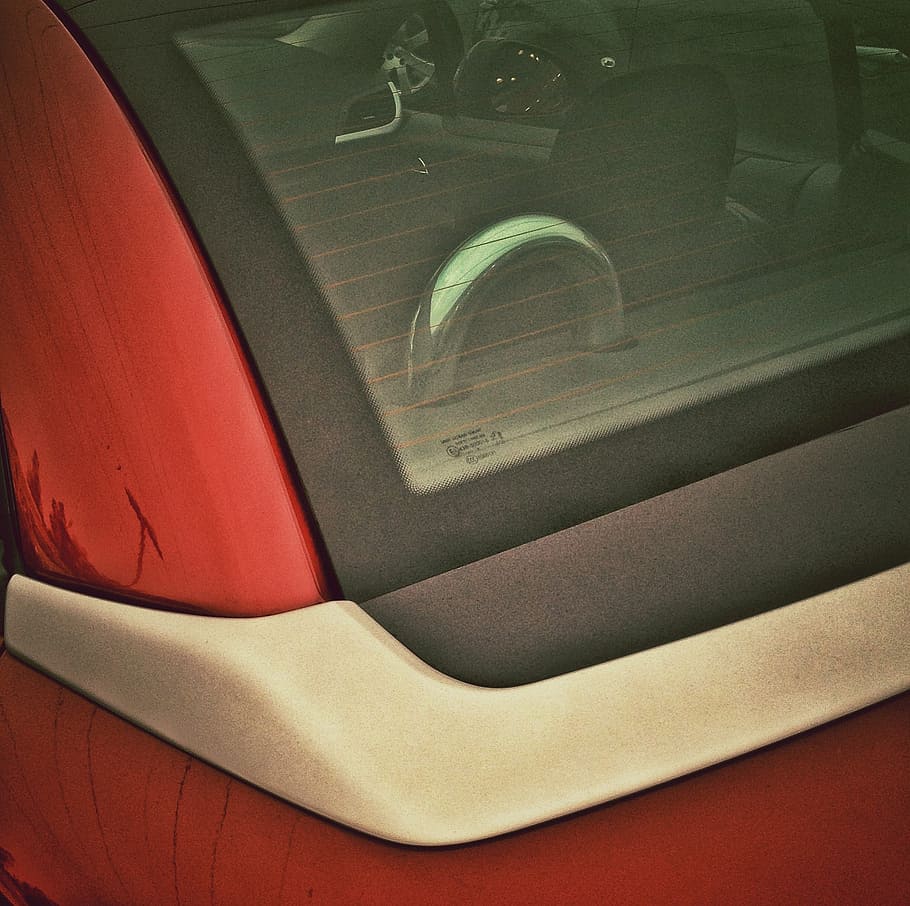 auto, red, contour, pkw, automotive, automobile, mode of transportation HD wallpaper