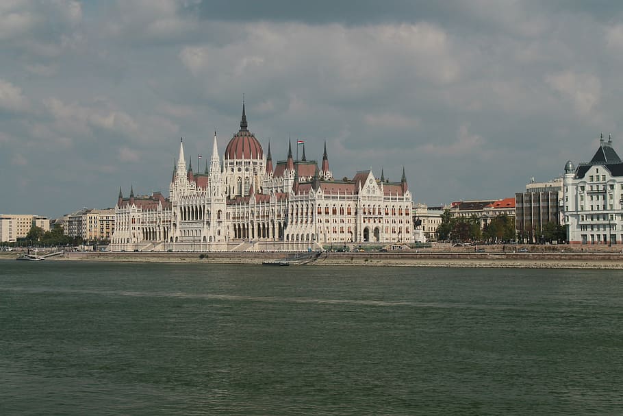 parliament, budapest, river, building exterior, built structure HD wallpaper