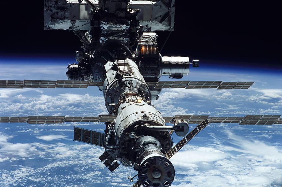International Space Station, iss, dock, space shuttle, technology, HD wallpaper
