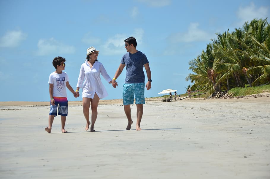 beach, sand, mar, summer, leisure activity, land, real people HD wallpaper