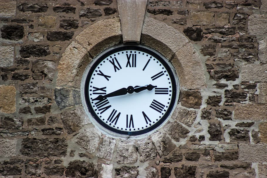 time, clock, old, stone, architecture, wall, antique, vintage HD wallpaper