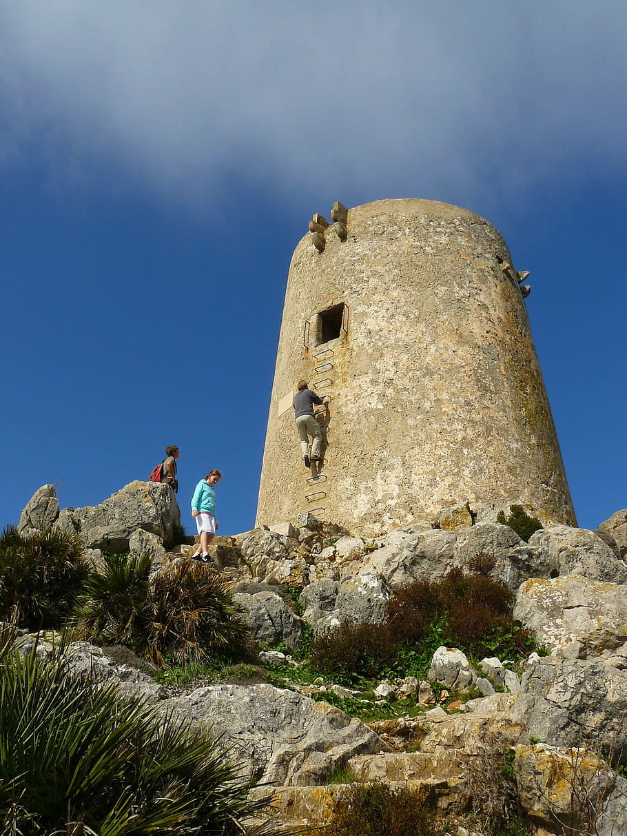 Tower, Building, Architecture, Sky, Blue, watchtower, fortress HD wallpaper