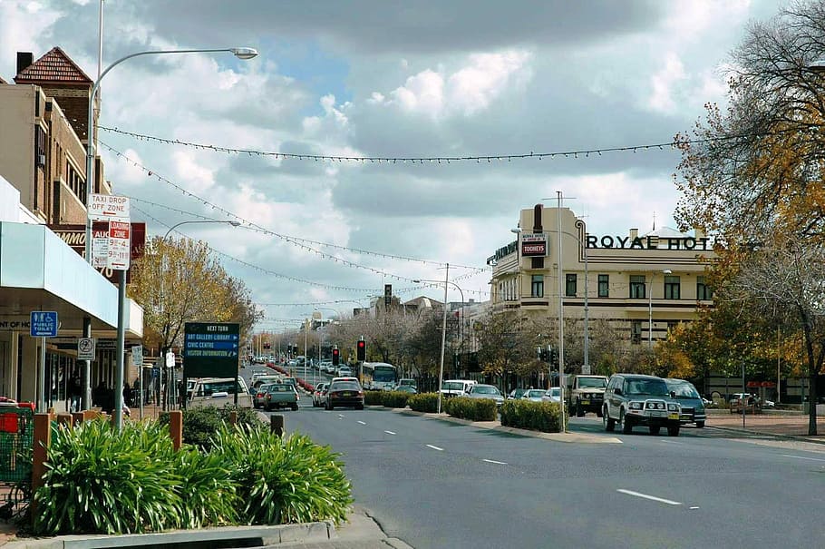 Summer Street in Orange, New South Wales, Australia, clouds, photos, HD wallpaper
