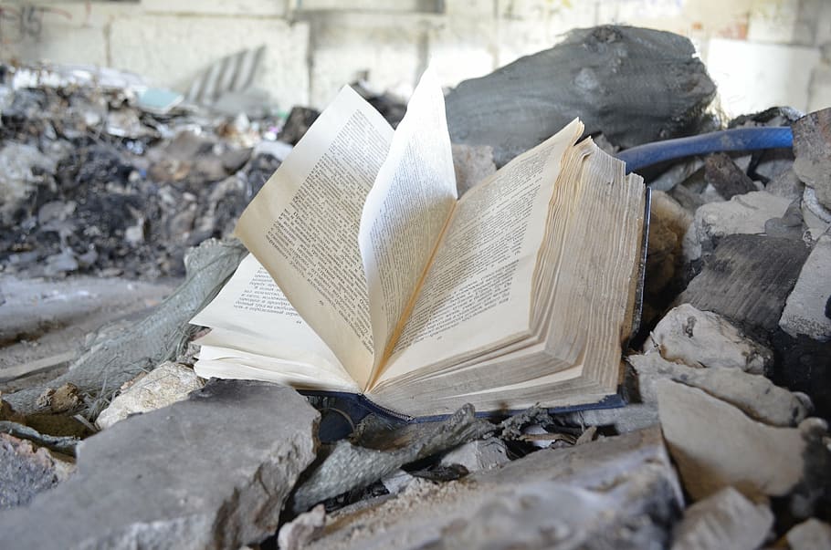 book, abandoned book, garbage, solid, no people, close-up, day HD wallpaper