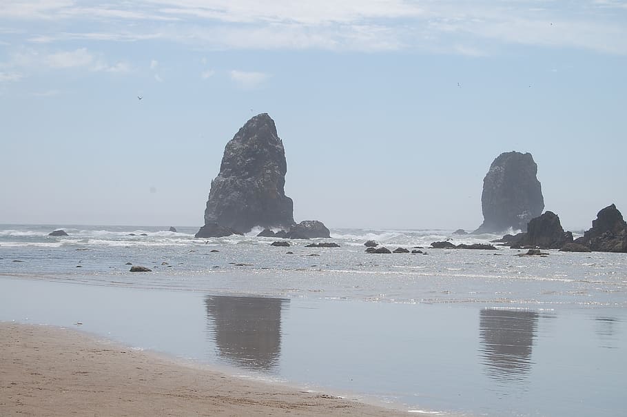 rock formations, coast, ocean, oregon, pacific, coastline, stone HD wallpaper
