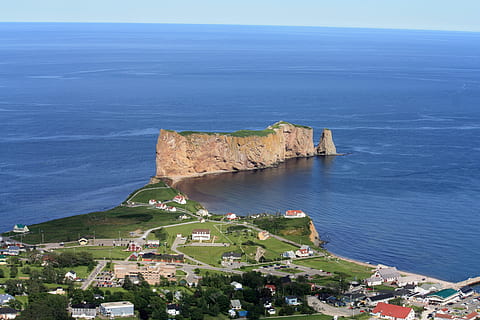 Rocher Percé, Canada, perce, quebec, nature, landscape, rock HD wallpaper