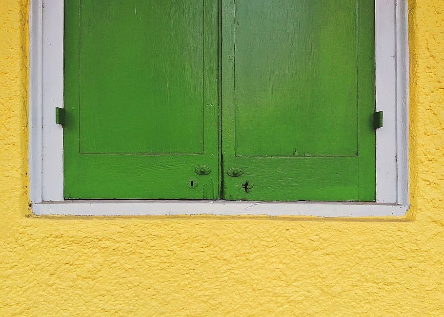 shutter, window, home, architecture, exterior, green color HD wallpaper
