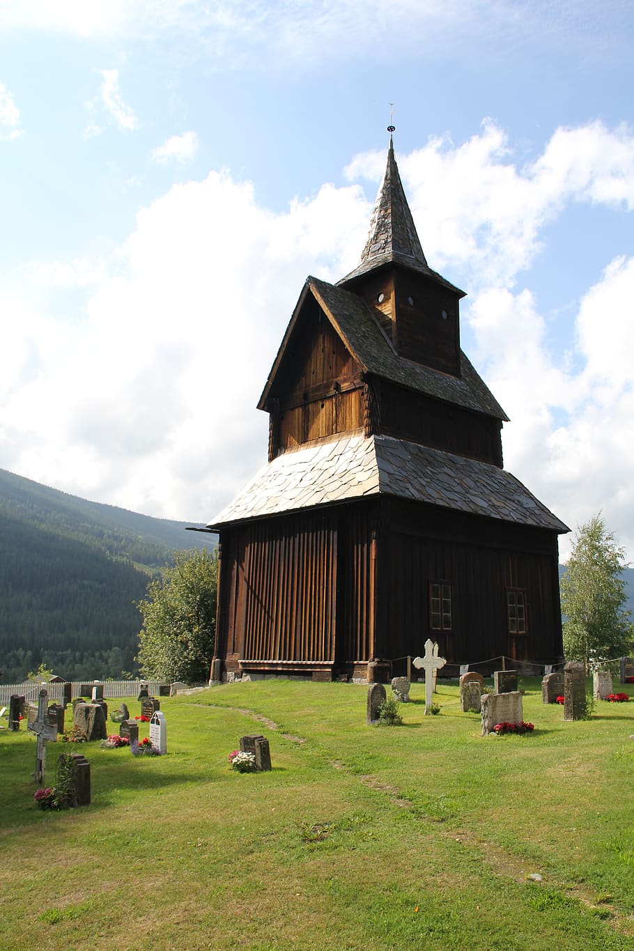 church, wood, norway, bell tower, wooden church, heritage, standing timber, HD wallpaper