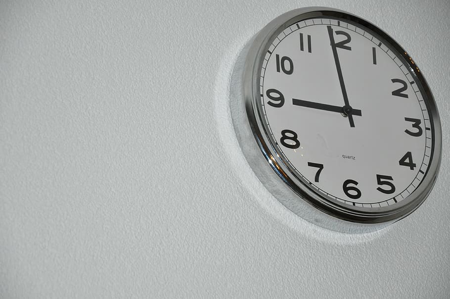 clock, wall, time, watch, hour, minute, number, wall clock HD wallpaper