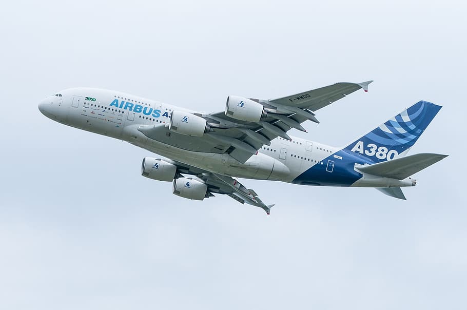 Airbus A380 airliner on air, Aircraft, Airbus, A380, Plane, Fly