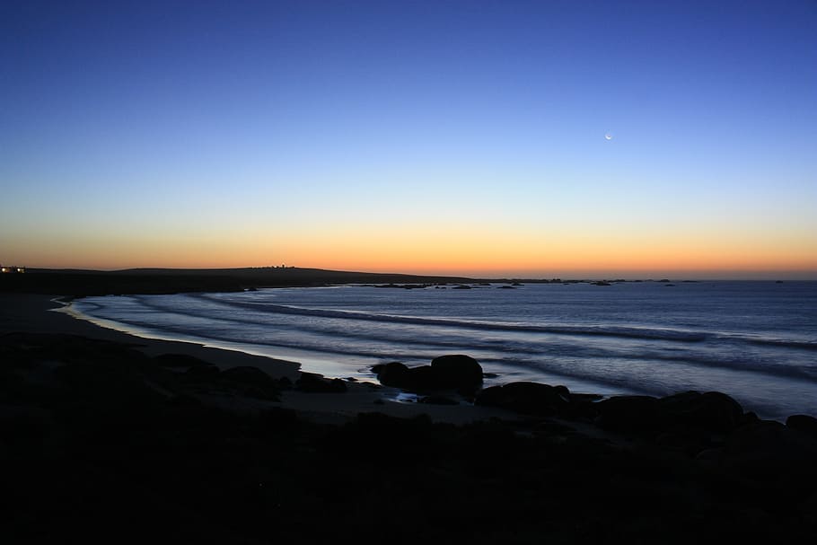 beach, sunset, ocean, sea, sky, water, nature, vacation, travel HD wallpaper