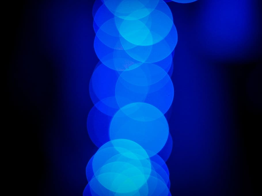 blue bokeh photography, untitled, lights, round, dots, illuminated HD wallpaper