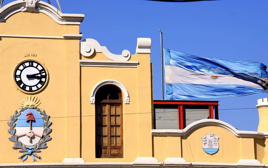 Flag, Argentina, Countries, Architecture, art, blue, window HD wallpaper
