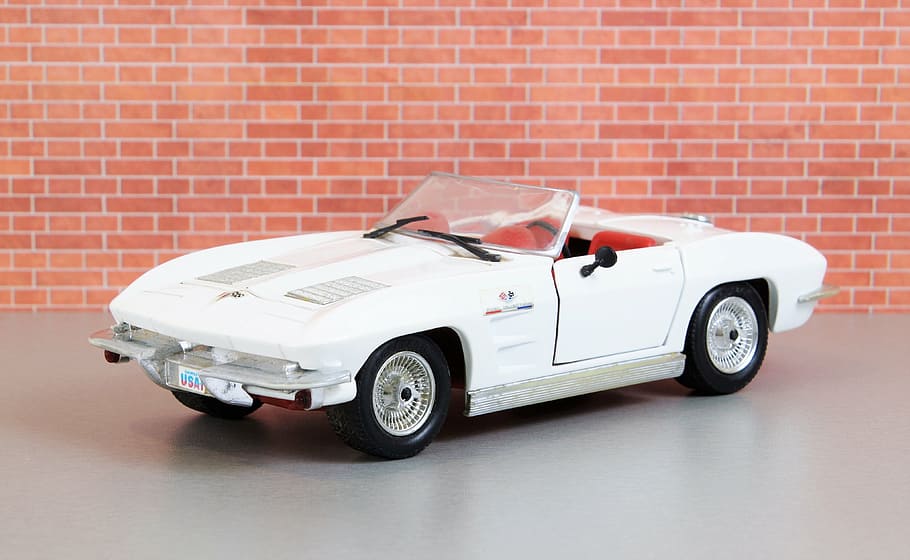 model car, corvette, corvette stingray, auto, old, toy car HD wallpaper
