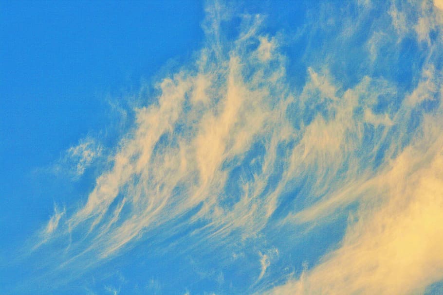 white clouds, wispy, rhin, sky, blue, cloud - sky, scenics - nature HD wallpaper
