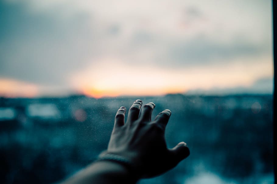 hand, macro, sunrise, sunset, human body part, one person, sky HD wallpaper