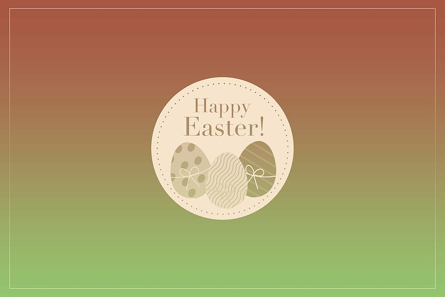 Happy Easter illustration, greeting card, egg, easter egg, easter greeting HD wallpaper
