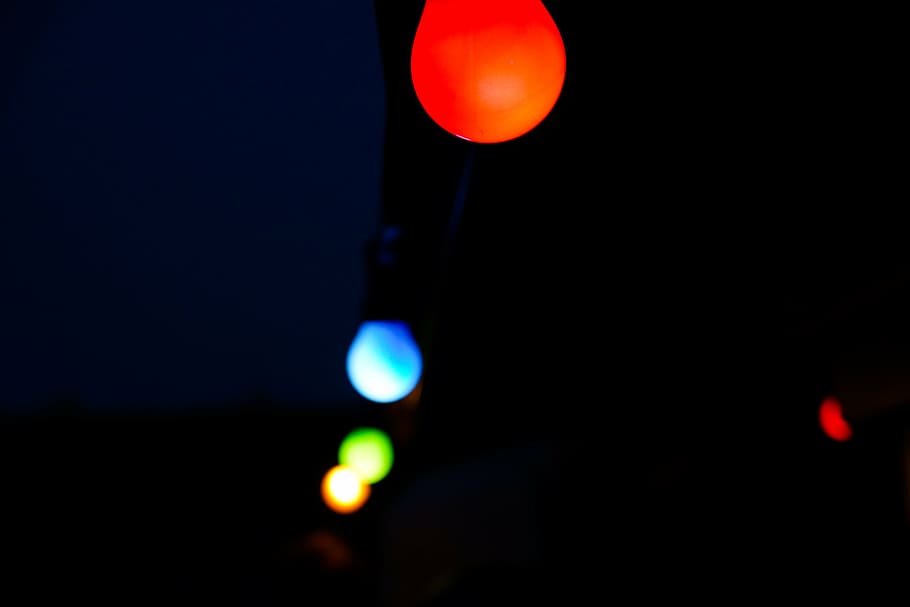 untitled, bokeh, photography, lights, dark, night, illuminated HD wallpaper