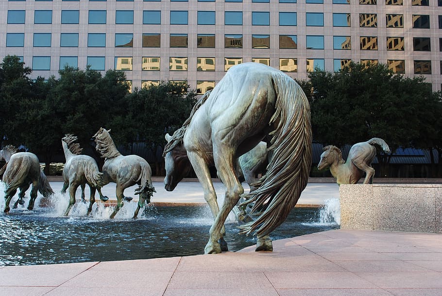 statue, horses, art, architecture, monument, travel, symbol HD wallpaper