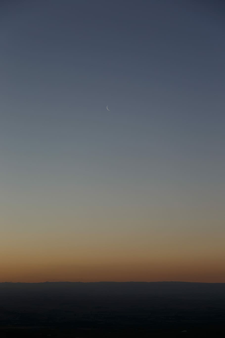 first quarter moon during dawn, nature, sky, scenics, landscape HD wallpaper