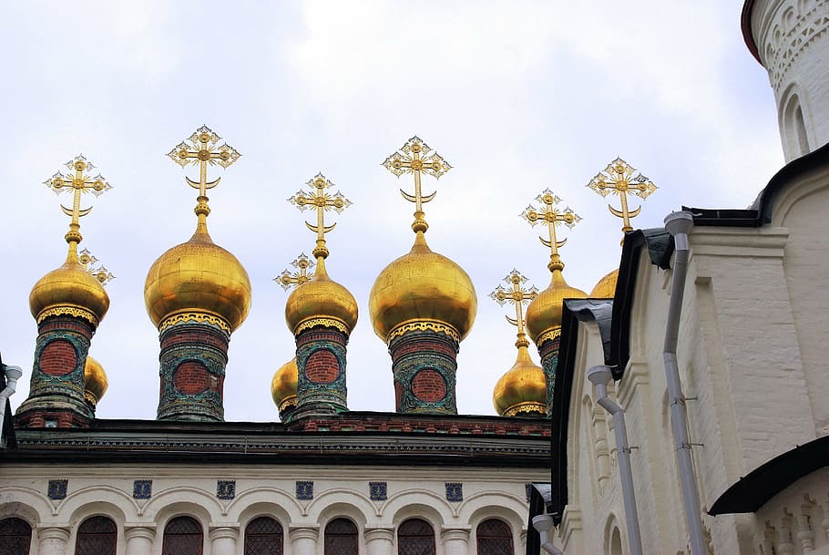 russia, moscow, kremlin, bulbs, religion, orthodox, basilica, HD wallpaper