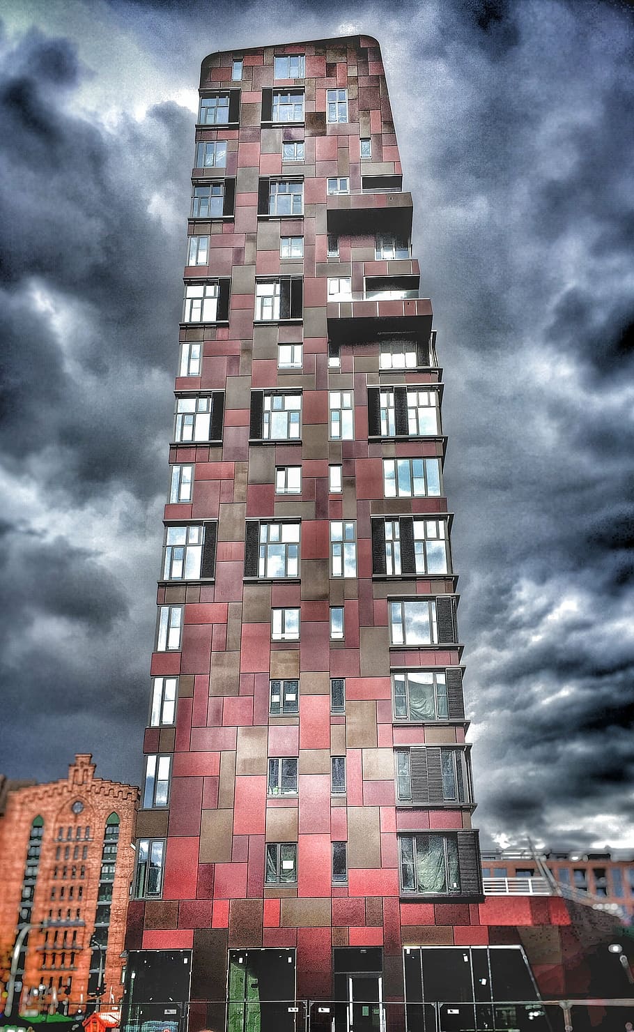 tower, hamburg, architecture, cloud - sky, building exterior HD wallpaper