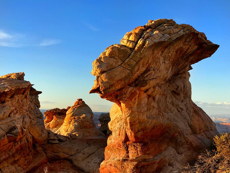 Dog Rock, photography of brown rock formation, mountain, sky HD wallpaper