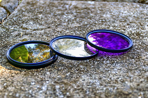 three round assorted-color lids, filter, polarized, nikon, canon HD wallpaper