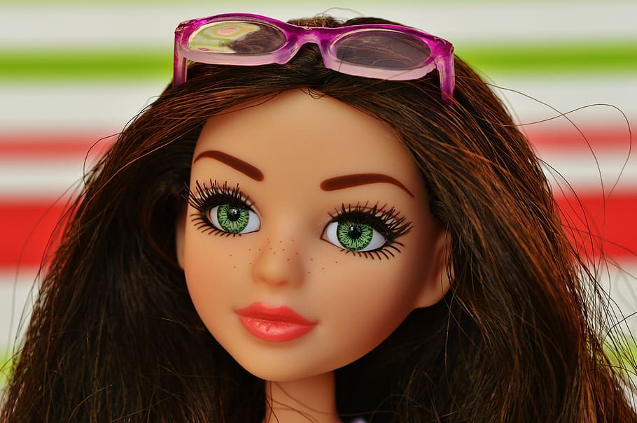 doll, pretty, face, eyes, beauty, hair, girl, play, children toys HD wallpaper