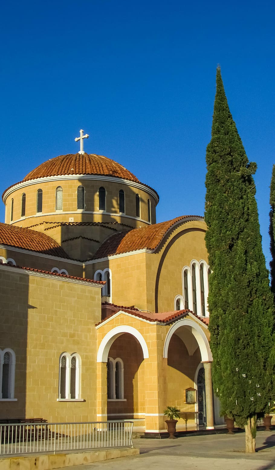 cyprus, paralimni, ayios georgios, church, architecture, orthodox, HD wallpaper