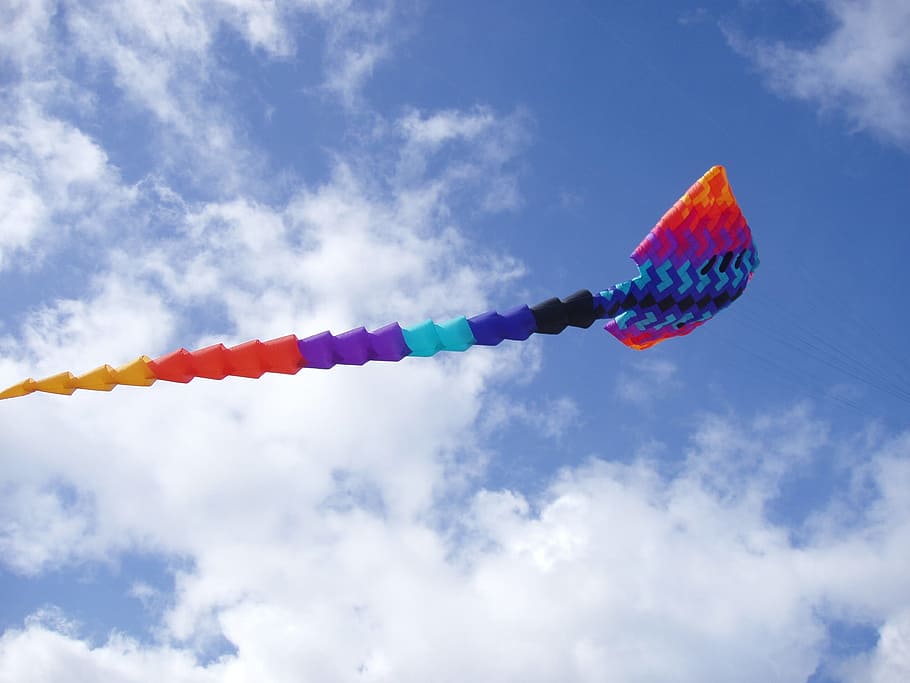 kite, sky, summer, outdoor, fly, blue, festival, kiting, event HD wallpaper