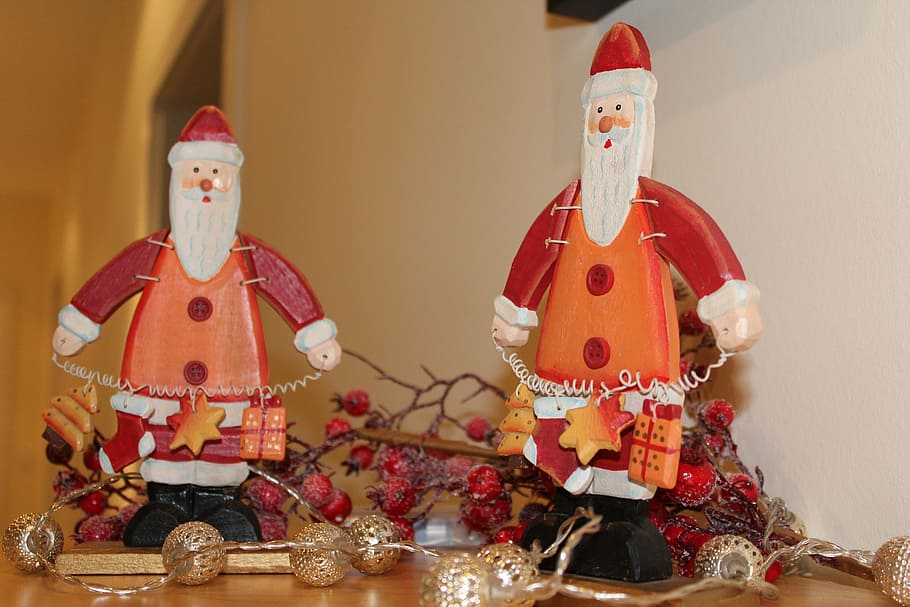 winter, art, snow, christmas, decoration, santa Claus, celebration HD wallpaper