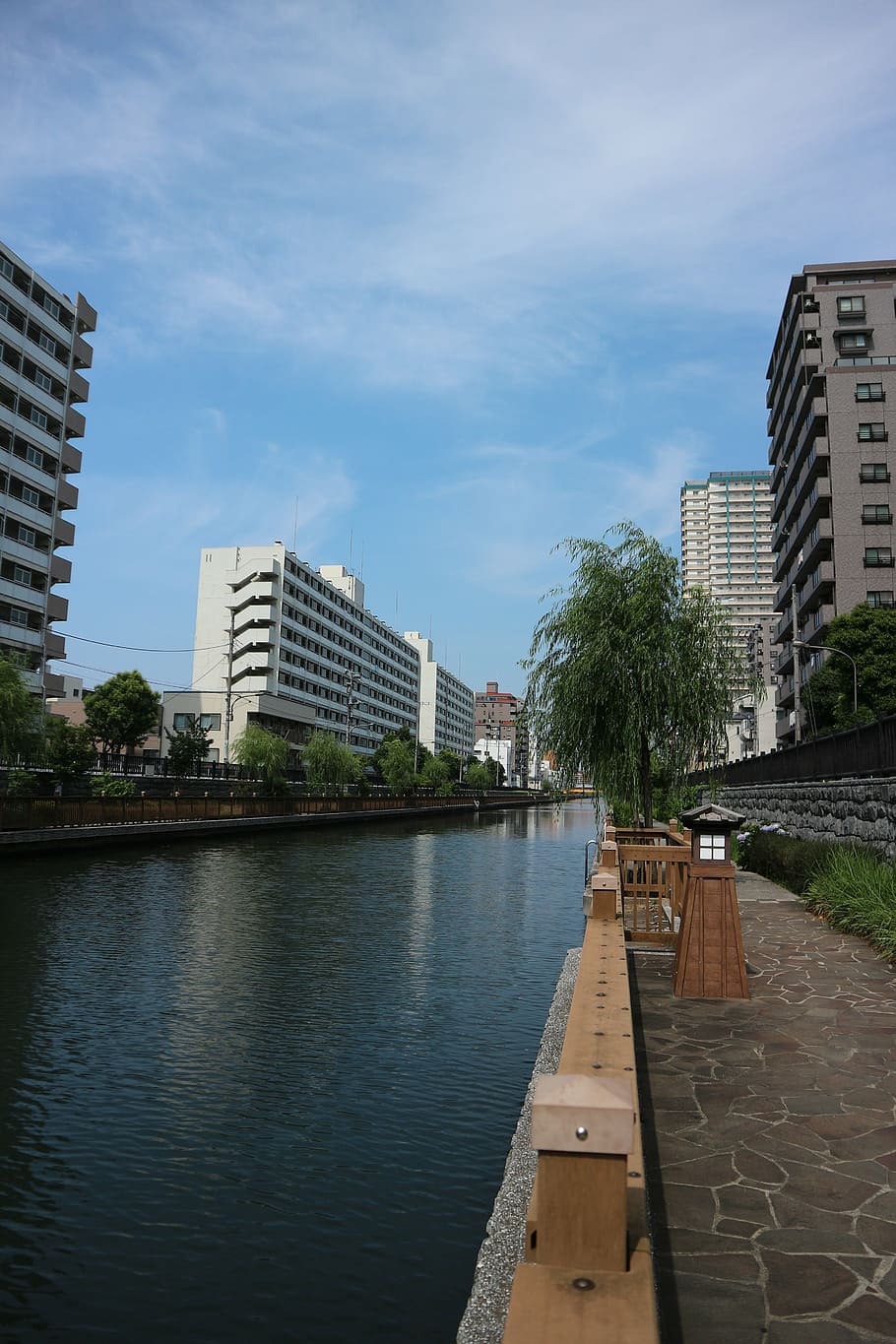 小名木川, koto, 東大島, canal, urban river, architecture, HD wallpaper