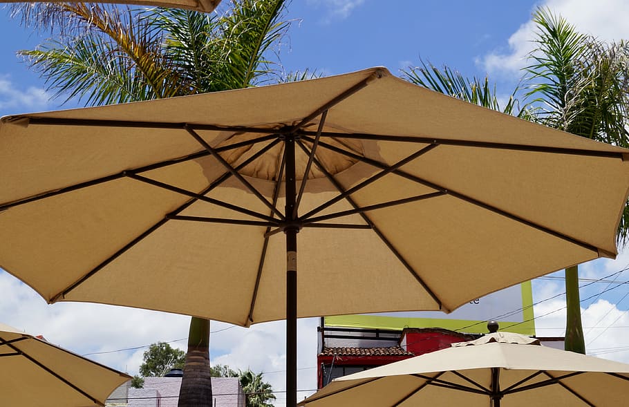 sunshade, heat, shadow, summer, warm weather, shading, plaza HD wallpaper