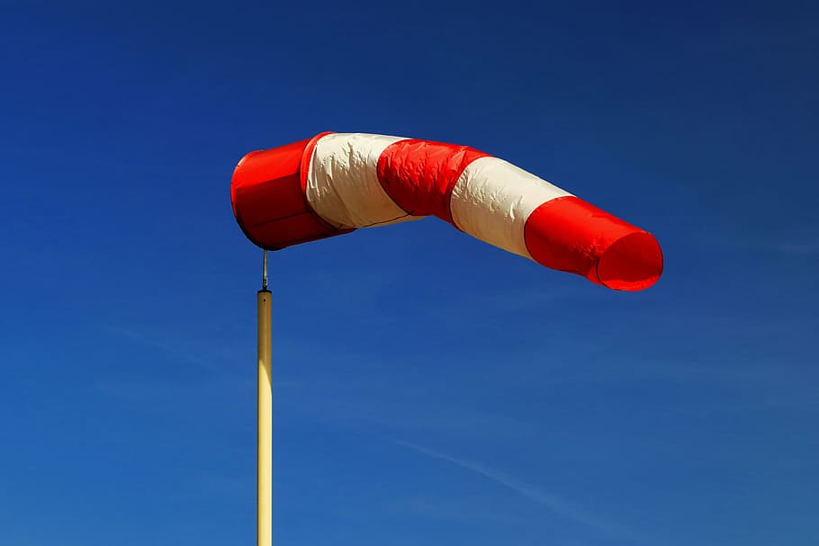wind sock, airport, sky, wind direction, aviation, fly, anemometer HD wallpaper