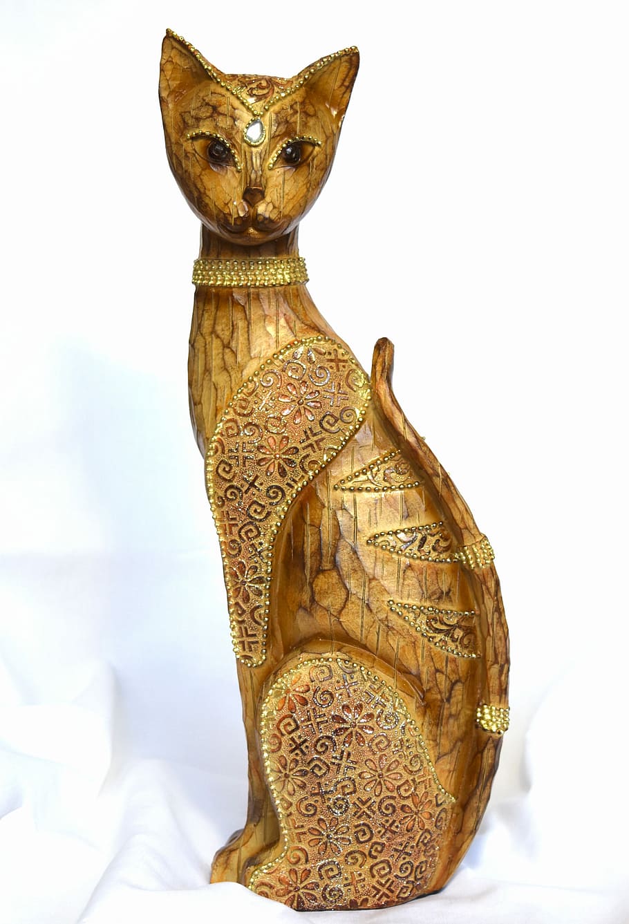 Cat, Home Decor, Statue, Pet, Decorative, wood, sculpture, no people HD wallpaper