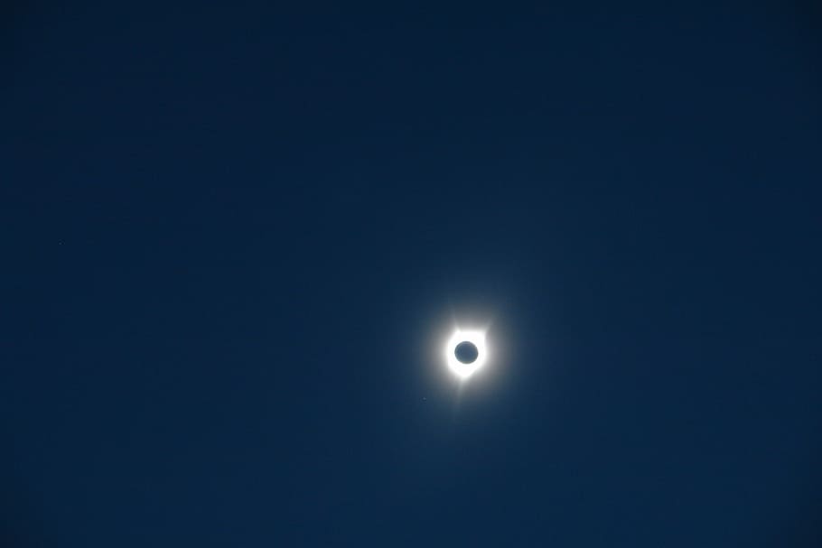 Salem eclipse 2017, photo of solar eclipse, sky, sun, moon, night, HD wallpaper