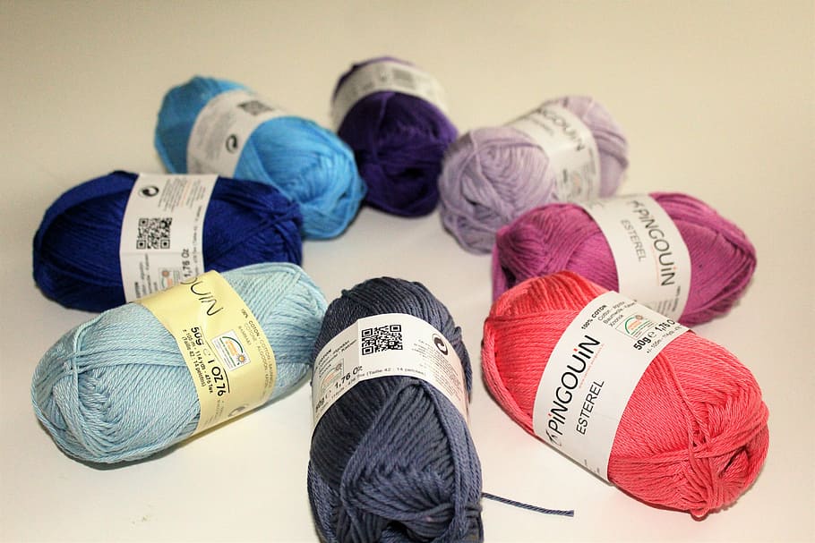 cotton, colours, thread, colourful, craft, yarn, creative, indoors HD wallpaper