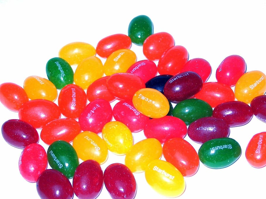multicolored Starburst candy beans, jelly beans, sugar, sweet, HD wallpaper