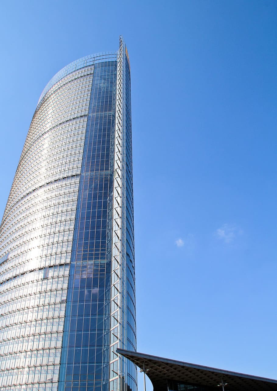 Facade, Tower, Architecture, Building, glass, modern, glass front HD wallpaper