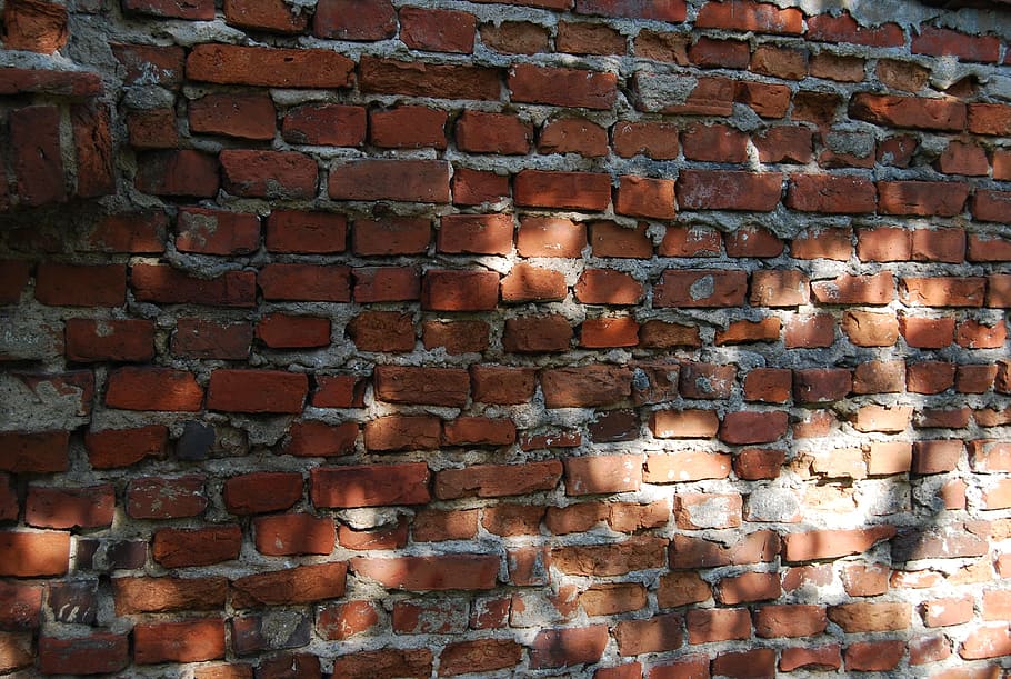 Lake Dusia, Brick, Wall, brick wall, backgrounds, construction material HD wallpaper