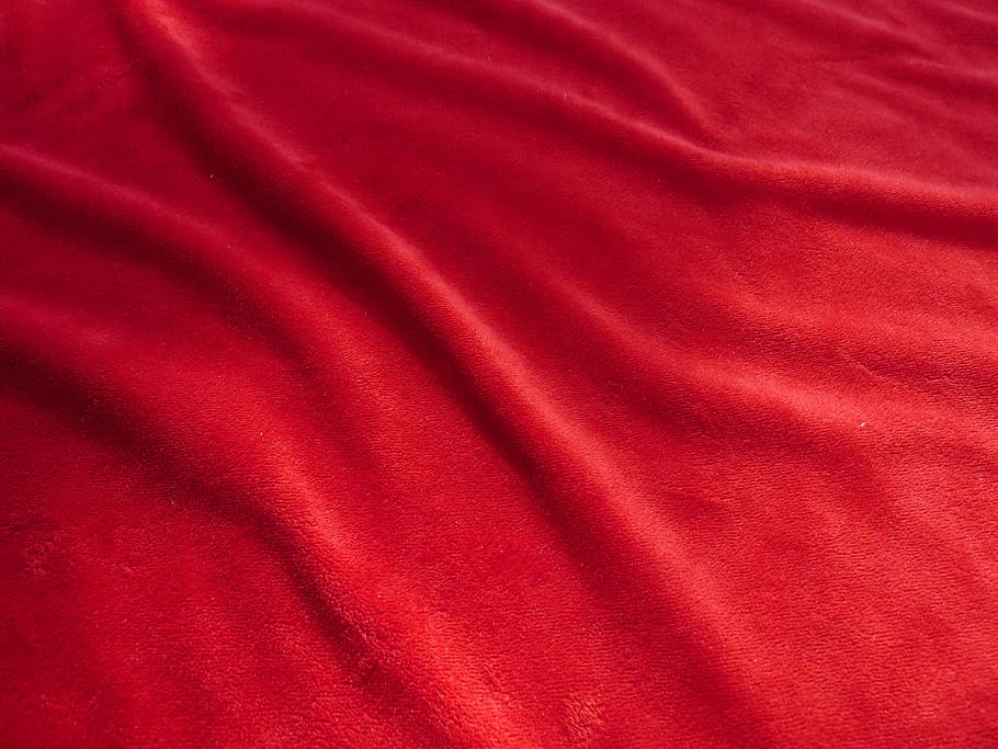 red textile, background, velvet, waves, dark, backgrounds, textured, HD wallpaper