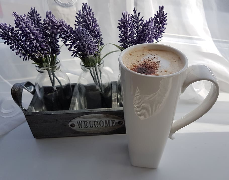 coffee, drink, still life, cup, mug, flower, freshness, flowering plant HD wallpaper