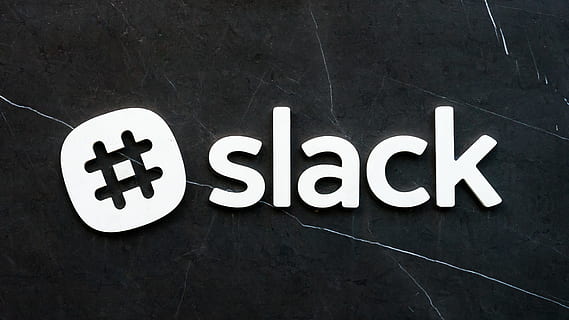 # slack text, logo, wall, office sign, head quarters, blackboard HD wallpaper