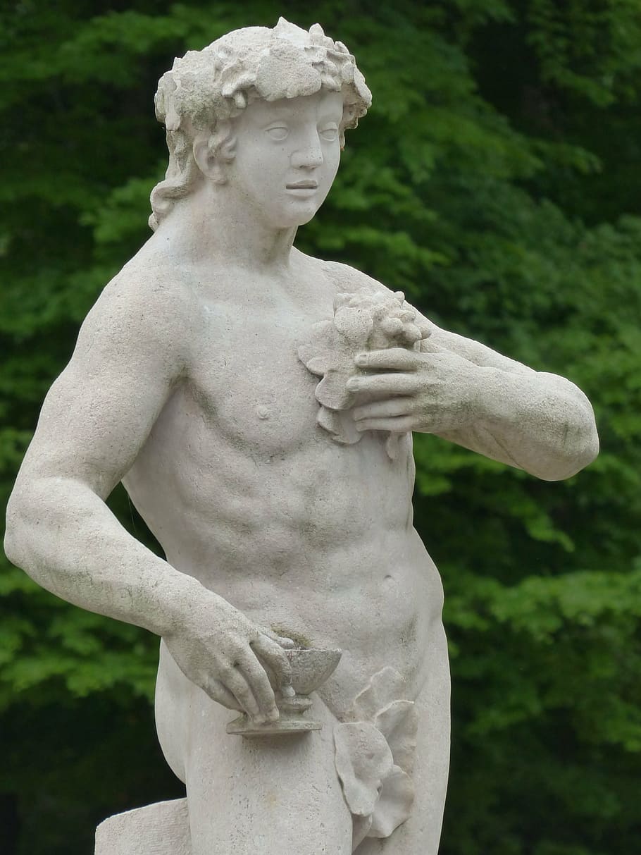 stone figure, man, human, statue, garden, hellbrunn, mannerist garden HD wallpaper