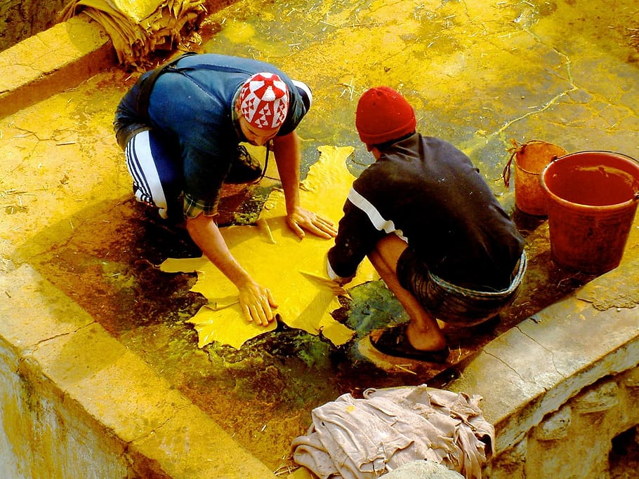 Fez, Tannery, Morocco, Old, Colorful, moroccan, leather, dying HD wallpaper