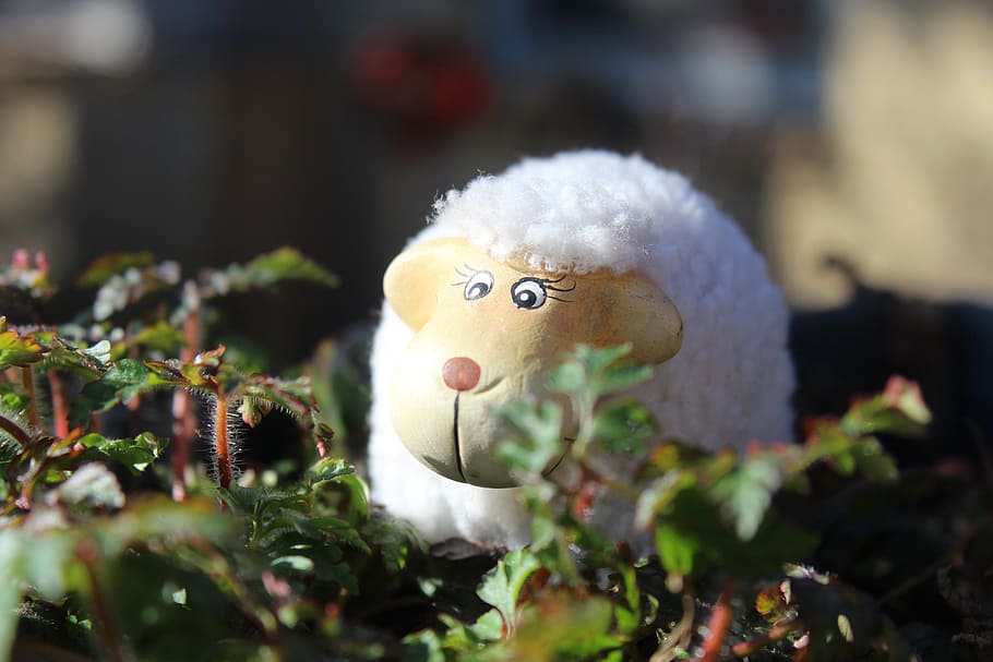 sheep, figures, stone figures, representation, toy, close-up HD wallpaper