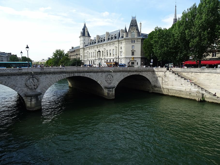 paris, seine, river, bridge, water, france, city, river seine