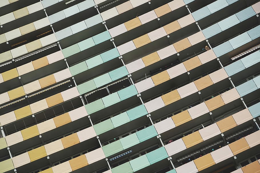Langer Johann, untitled, building, pattern, balcony, apartment building HD wallpaper